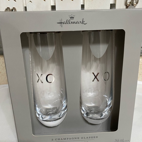 XO Stemless Champagne Flutes, Set of 2 - Picture 2 of 3